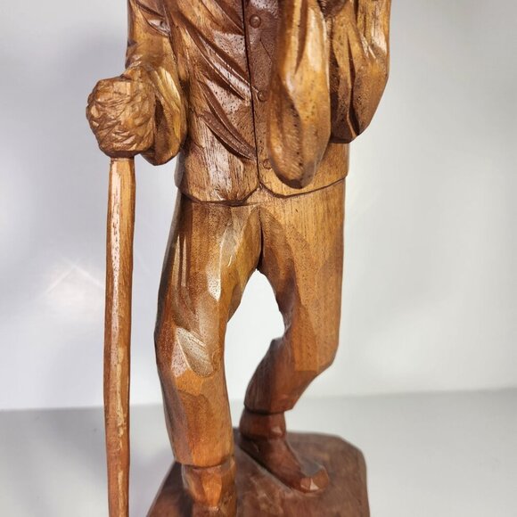 Folk Art Quebec Wood Carving P.E Caron Monumental Basswood Vintage 1960s-70s - Picture 5 of 13
